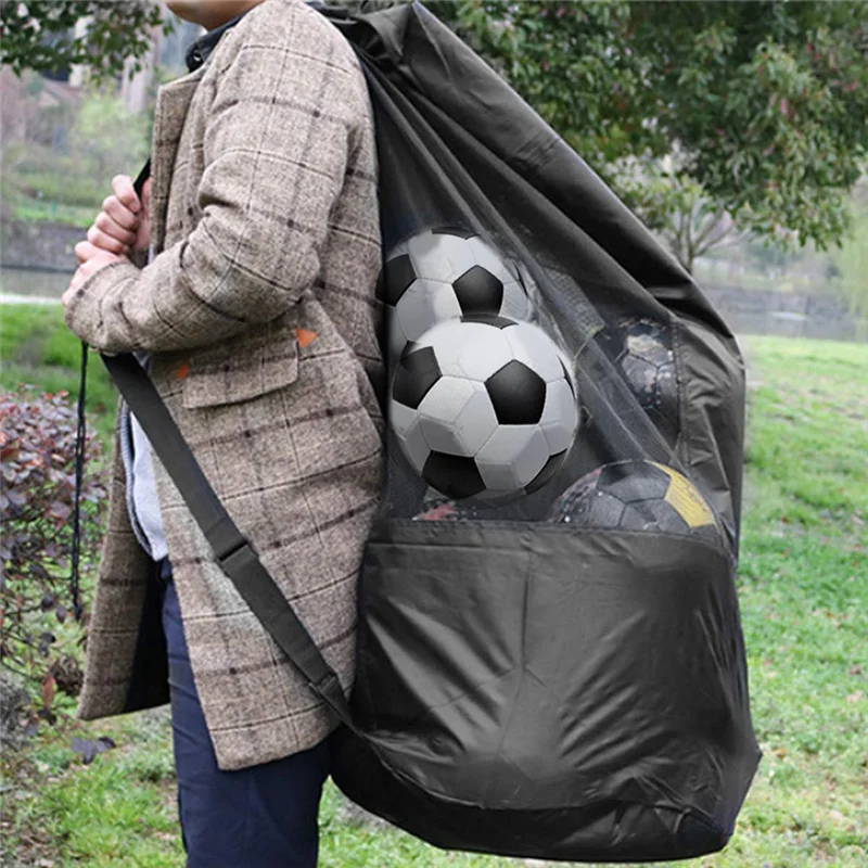 NALFI-сумка для футбольного оборудования, баскетбольная, волейбольная, большая сумка для мячей, сетчатая сумка, сумка для хранения футбола на шнурке