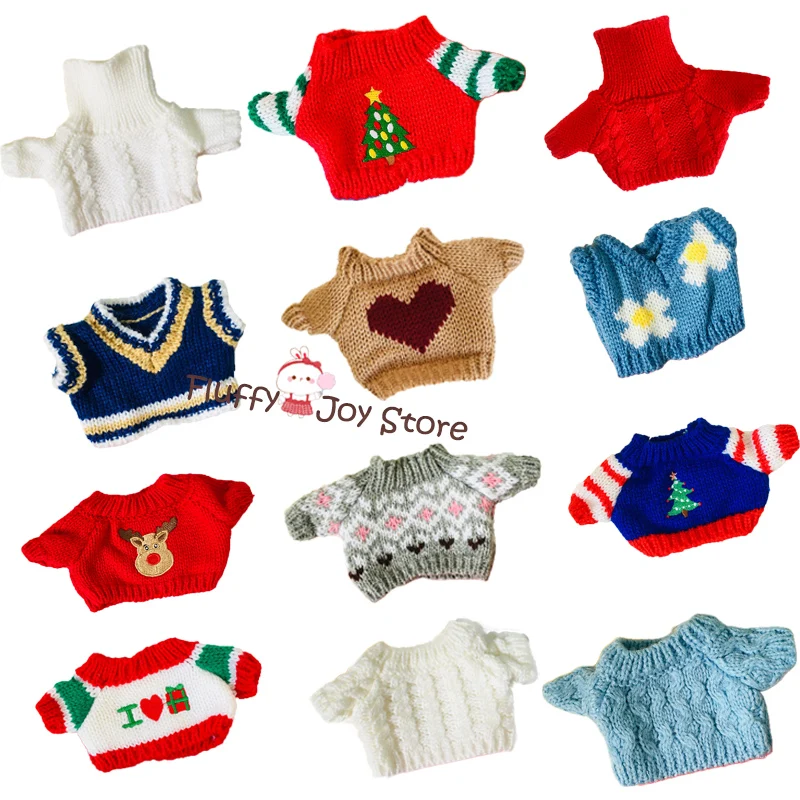 

Кукольная одежда для кукол-идолов 20 см, плюшевая хлопковая кукольная одежда со звездами, рождественский свитер, мягкая игрушка, одежда для кукол