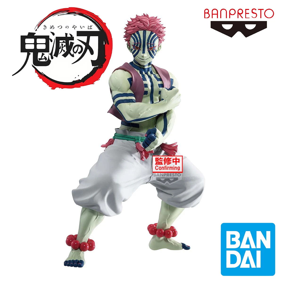 

In Stock Original BANDAI BANPRESTO Prepainted Grandista Kimetsu No Yaiba Akaza Anime Figure Garage Kit Model Decoration Gift
