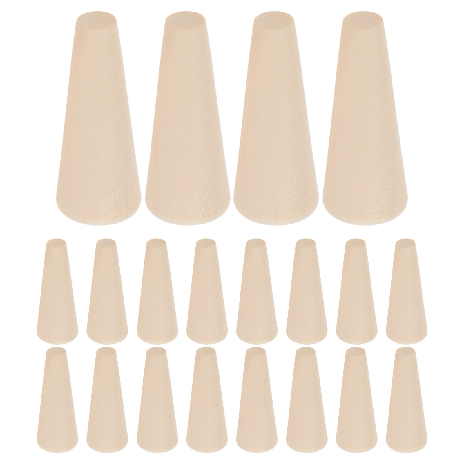 

20 шт., держатель для колец из натурального дерева в форме конуса, подставка для ювелирных изделий, органайзер для колец, сделай сам, домашний декор, реквизит для магазина