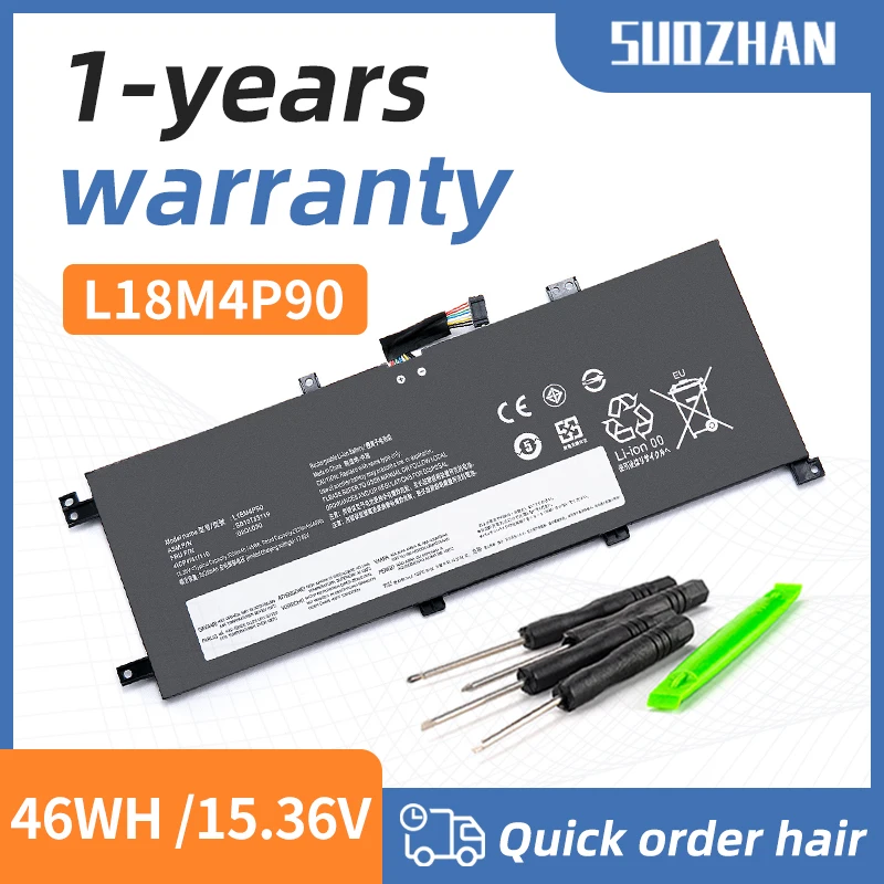 SUOZHAN L18M4P90 Laptop Battery For Lenovo ThinkPad L13 Yoga (2019),ThinkPad L13 Yoga Gen 2 (2020),20R5,20R6,L18D4P90 L18C4P90