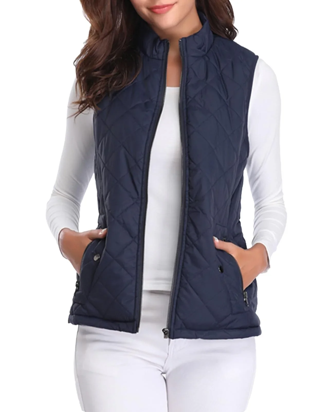 

2025 New Winter Women Warmth Vest Soft Solid Color Sleeveless Hooded Long Vest Cozy Outwear for Cold Weather Vest