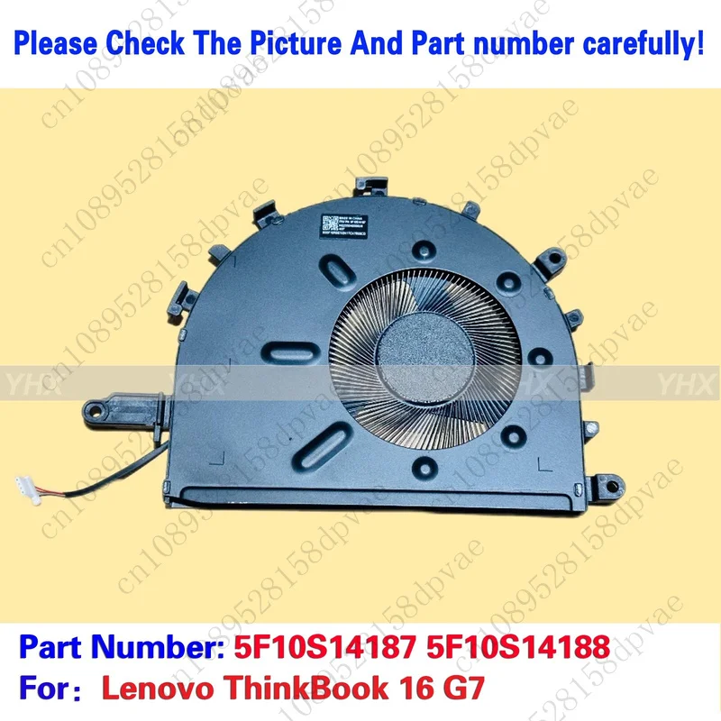 

GYX New For Lenovo ThinkBook 16 G7 QOY COOLING FAN 5F10S14187 5F10S14188