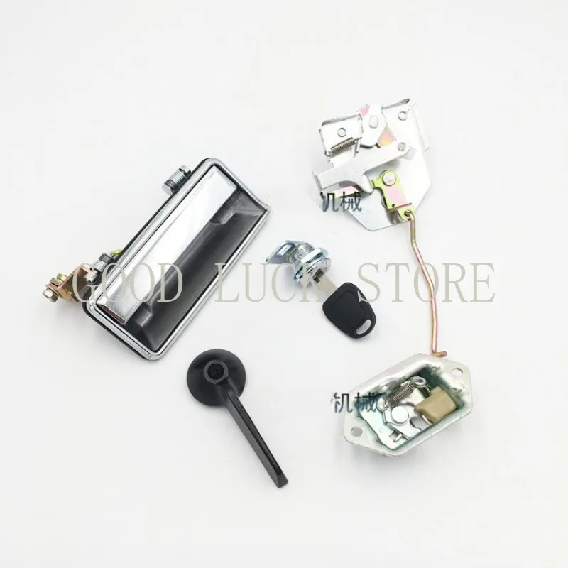 

Excavator Accessories for TAKEUCHI 55 60 150 175 160 Cab Door Lock Assembly Inner Handle Outer Handle Lock Cylinder Lock Block