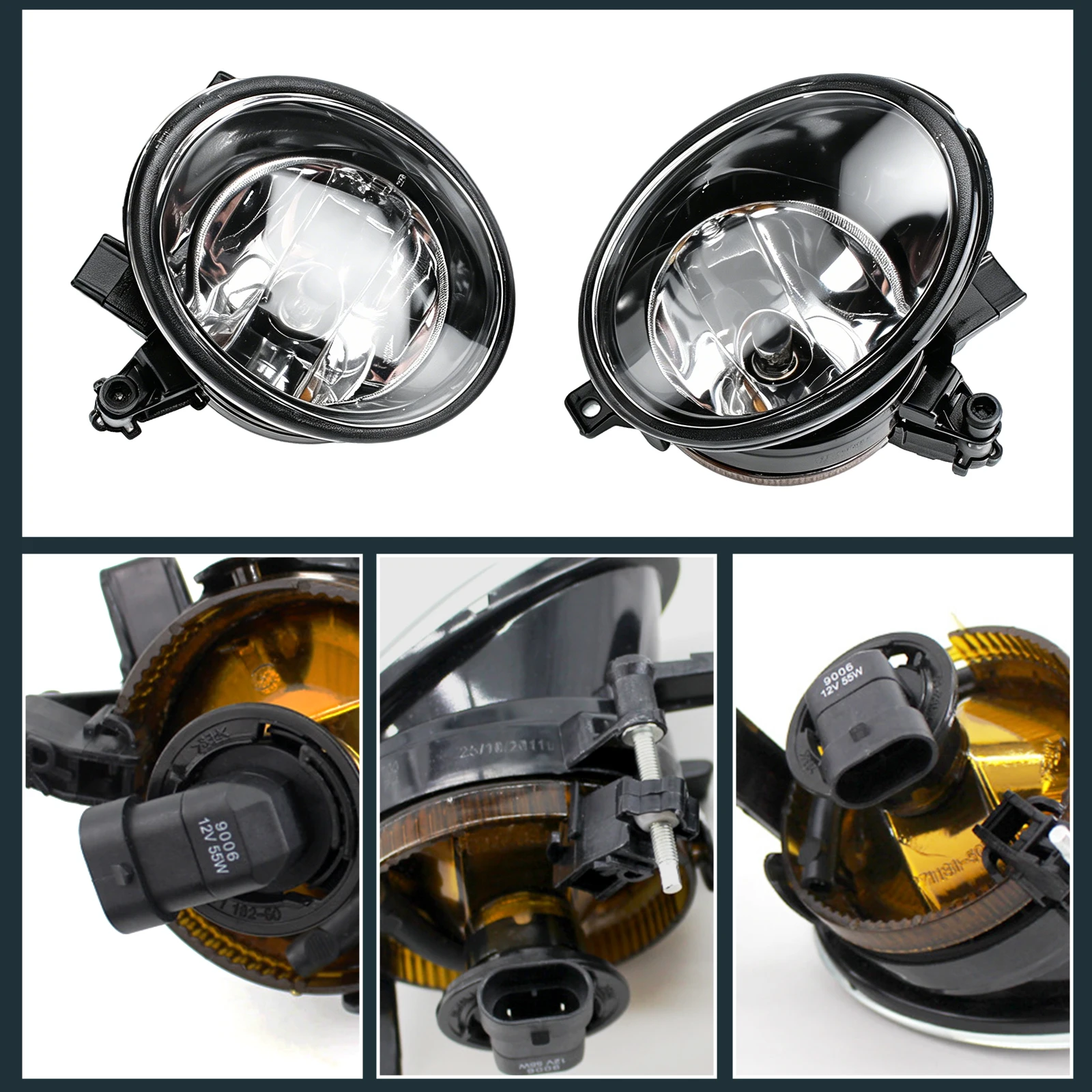 Front Bumper Fog Light Lamp with Bulbs Daytime Running Lights For VW JETTA MK6 Golf Jetta Eos Touran Beetle 5K0941699 5K0941700