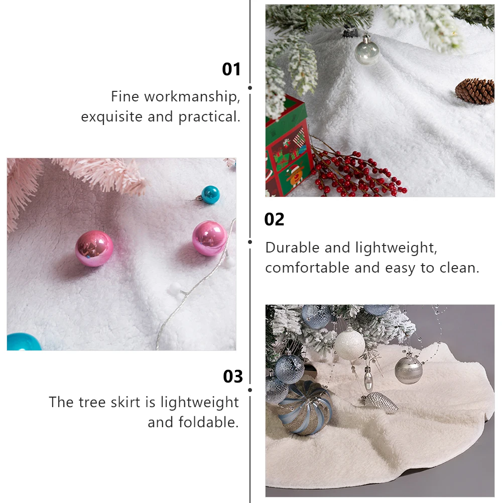 

Christmas Tree Skirt Hotel Decoration Decorations Chrustmass Carpet Skirts Sherpa Decorative Supermarket Living Room