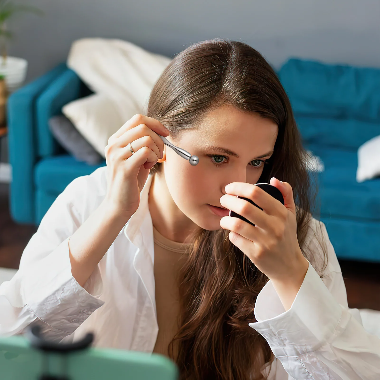 

1 шт., крем для глаз, массажная палочка из цинкового сплава, небольшой портативный массажер для глаз, снимает усталость, способствует обмену веществ, устройство для кожи