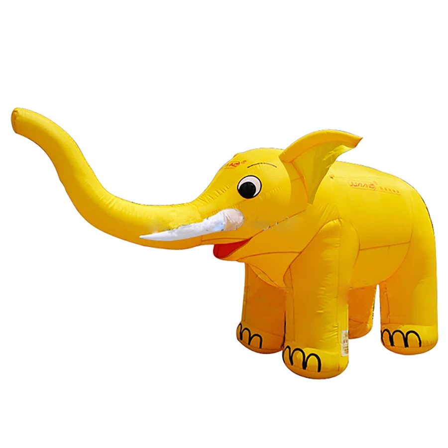 Customized Inflatable Elephant, 3.5 m Long,Yellow,White, Grey Color