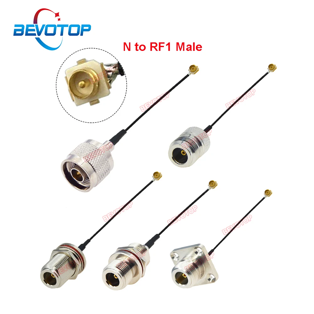 

1PCS N to U.fl IPX Cable N Type Male / Female to 1st Generation RF1 Male Plug Connector RF1.13 Pigtail Antenna Extension Jumper