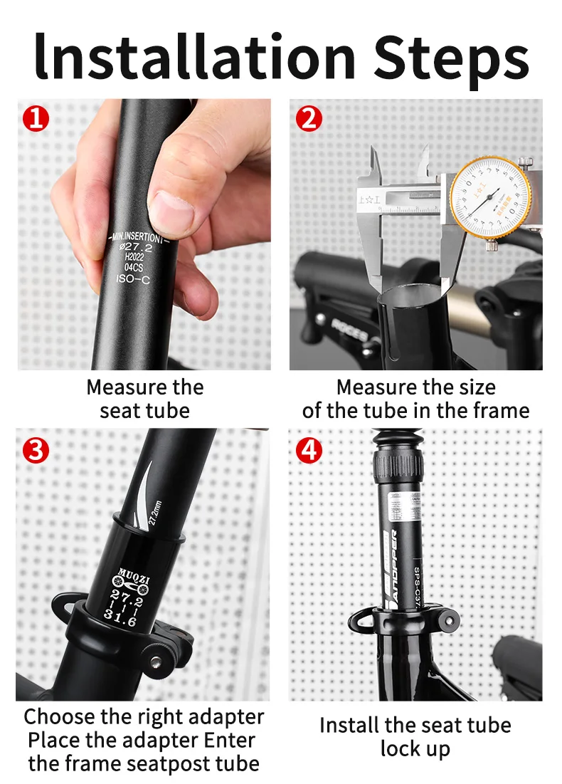 Adattatore Tubo Sella Bici - Riduzione Da 27.2mm A 28.6/30/30.4/30.8/31