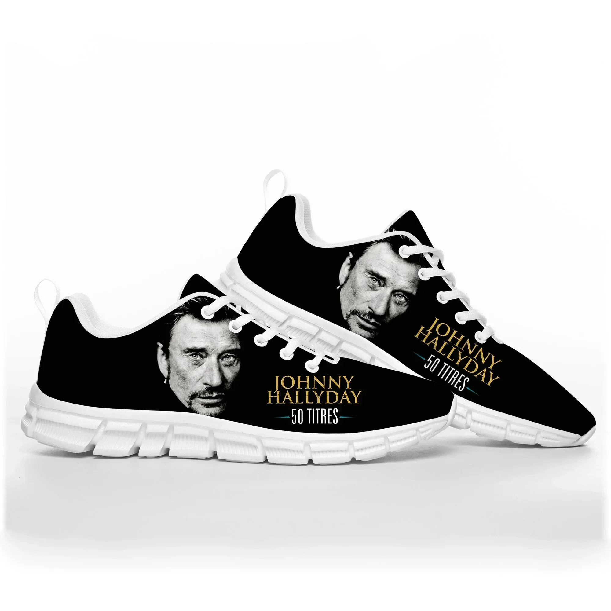 

Johnny Hallyday Rock Singer Sports Shoes Mens Womens Teenager Kids Sneakers 3D Print Pattern Custom Couple High Quality Shoes