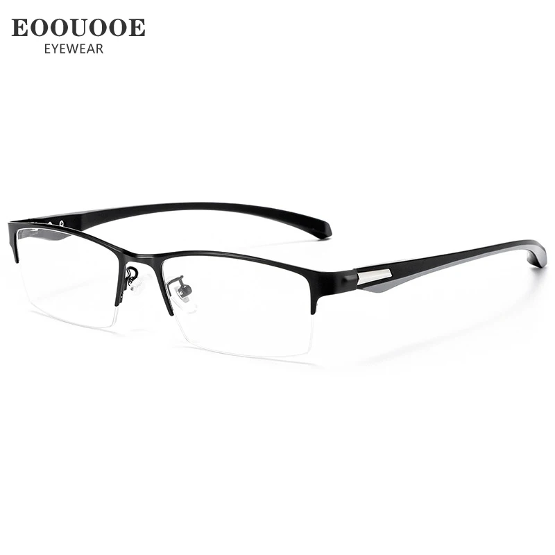 Men's Metal Eyeglass Man Optics Sporty Glasses Frame Myopia Hyperopia Prescription Recipe Lenses Recipe Half-frame Oculos