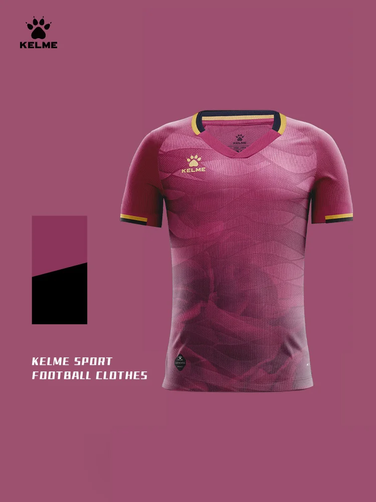 Kelme Soccer Short Sleeve Men Training Shirt New V-neck Football Top Running Sports Basketball Breathable Quick Drying T-shirt