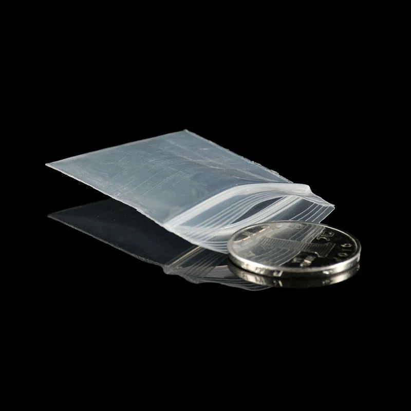 100pcs Mini Ziplock Bags For Jewelry Retail Accessory Packaging Supplies Waterproof Storage Small Plastic Bag Thicken Reclosable