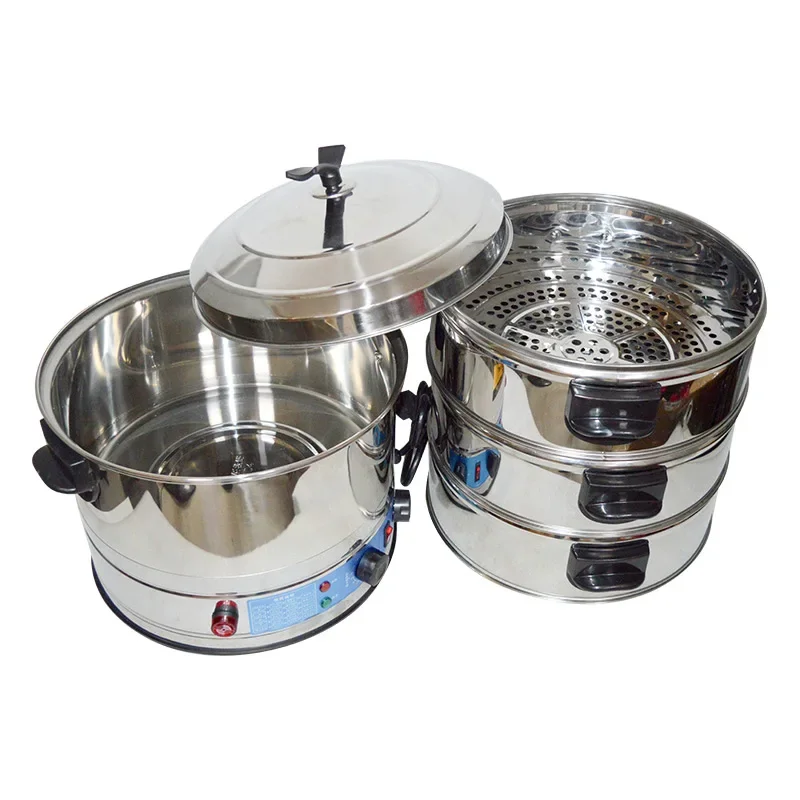 Multifunctional Electric Steamer 40CM Commercial Steaming Furnace Stainless Steel Electric Bun Dumplings Steam Oven SYL-400