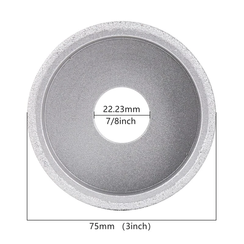 Peijian 75mm Brazed Grinding Wheel Diameter Disc Manual Wheel Demi-bullnose For Quartz Marble Granite Tile Wheel