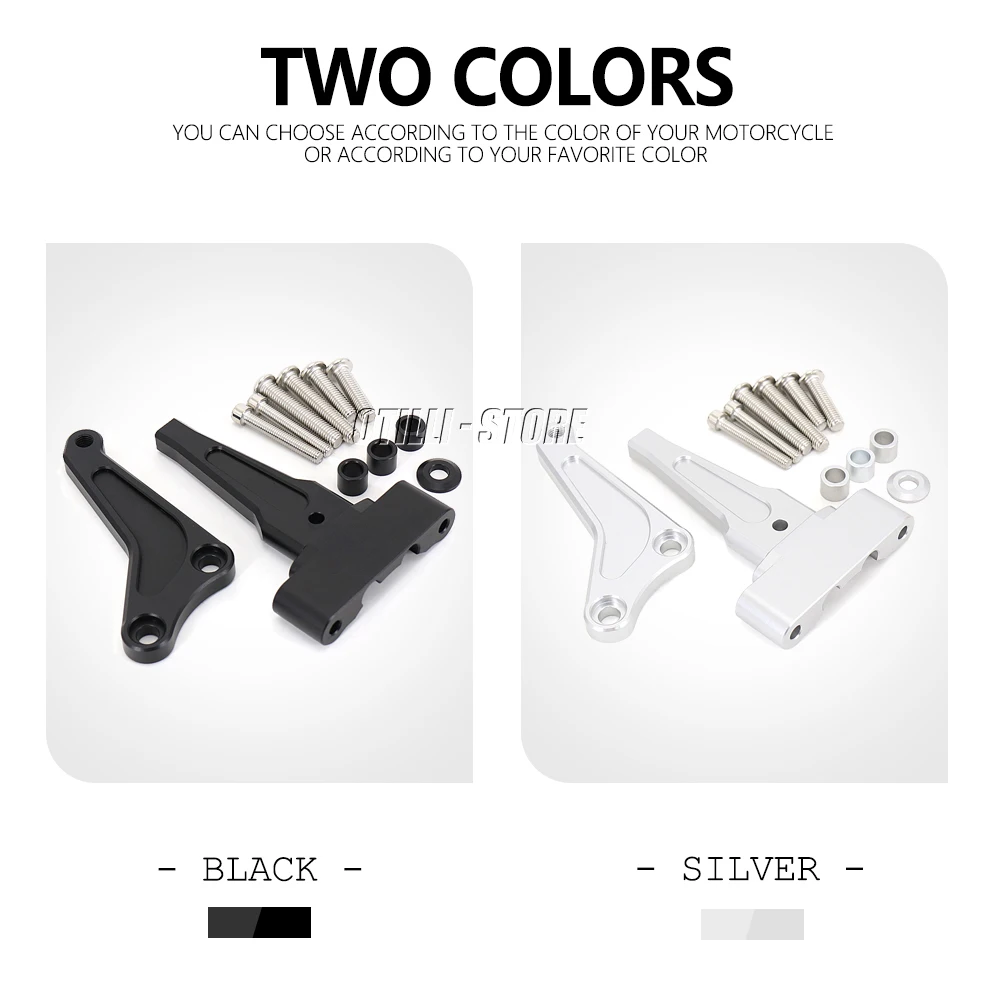 Motorcycle Steering Damper Bracket Stabilizer For Street Triple 765R 765RS 1200RS Stabilize Safety Control