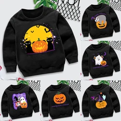 Maglietta a maniche lunghe con stampa di Halloween T-Shirt Tee Girls Boy Party T Shirt abiti abbigliamento regalo Hot Fashion top per bambini nuovo 2023