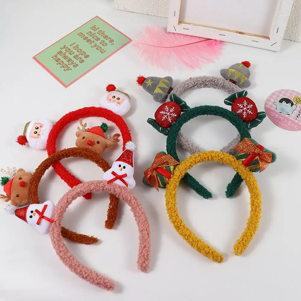 

Fashion Girl Santa Claus Female Elk Cloth Women Hair Band Korean Style Head Hoop Christmas Cartoon Headband Hair Accessories