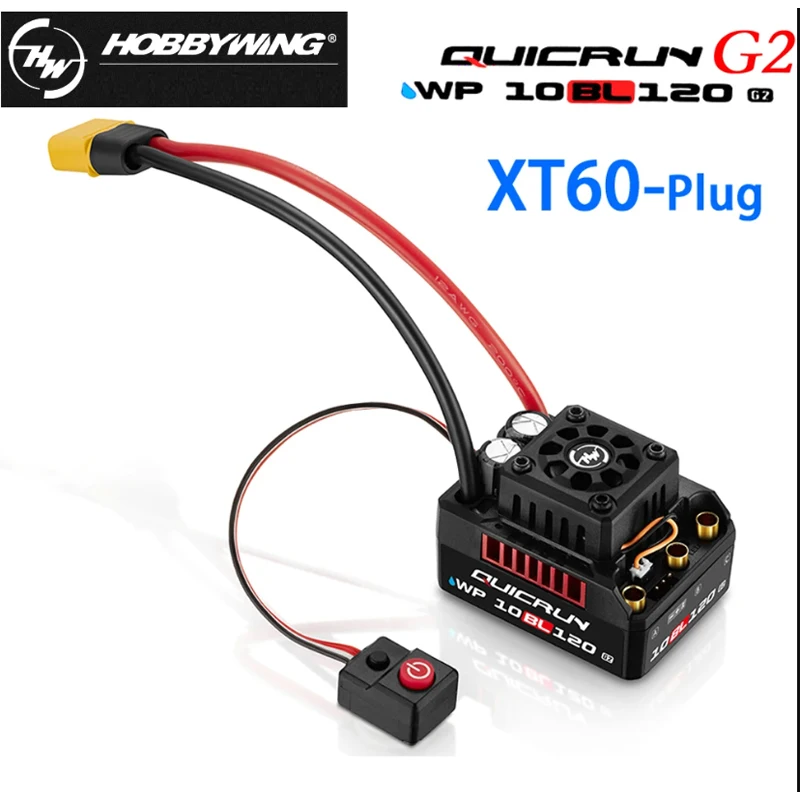 Hobbywing QUICRUN 10BL120 G2 2-4S 120A Sensorless Brushless ESC Speed Controller For 1/10 RC 12 Monster Truck Desert Vehicle Car