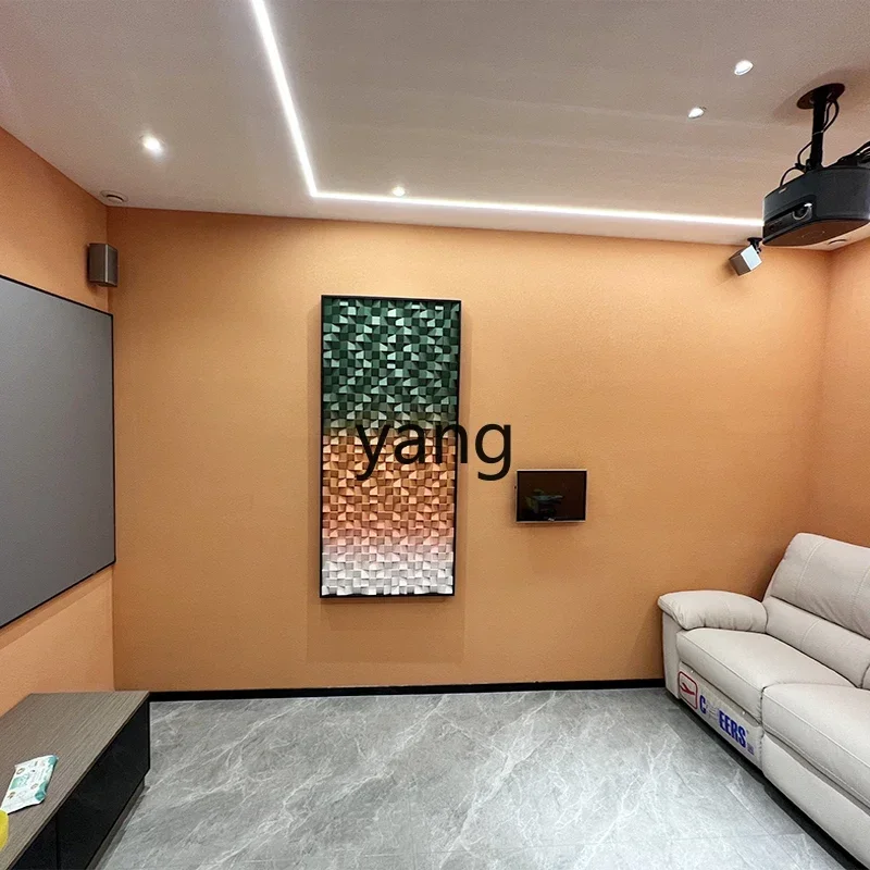 لوحة نشر غرفة الصوت والفيديو LTT من الخشب الصلب ثلاثي الأبعاد جدار خشبي ممتص للصوت لوحة جدارية للأريكة