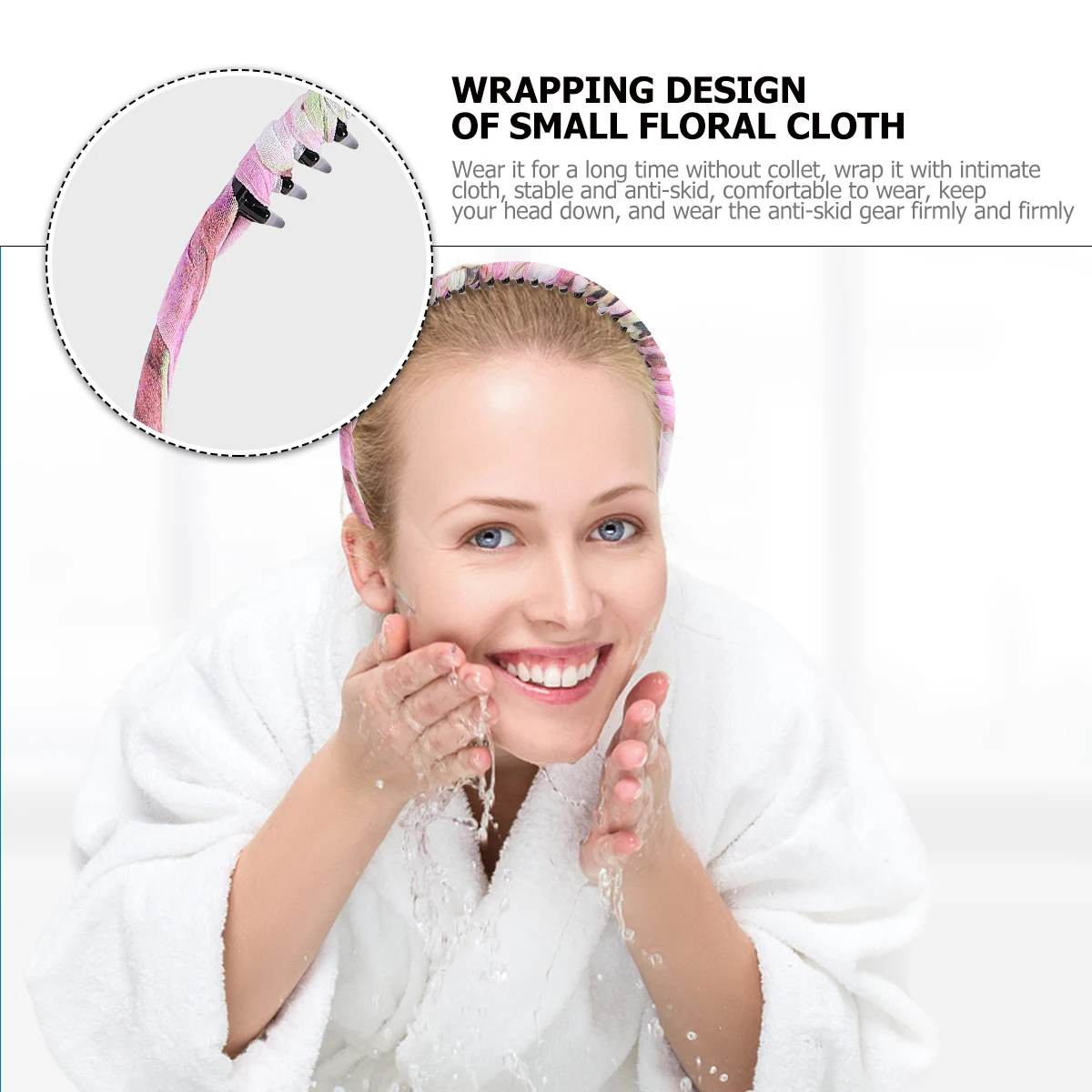 

3 Pcs Anti Slip Hoop Set Stylish Fashionable Women Headwear Bright Color Safe Hair Scalp Cloth Art Hair Hoop Daily Use