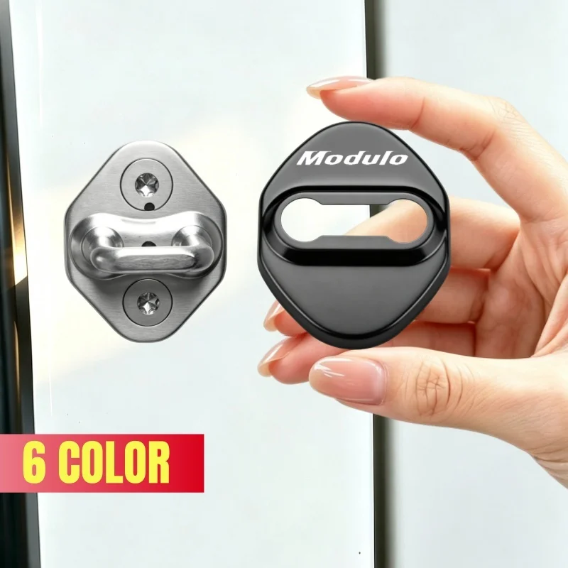 Anti Rust Protective Car Door Lock Cover Buckle Sticker Decals For Honda Modulo Auto Exterior Stainless Steel Accessories