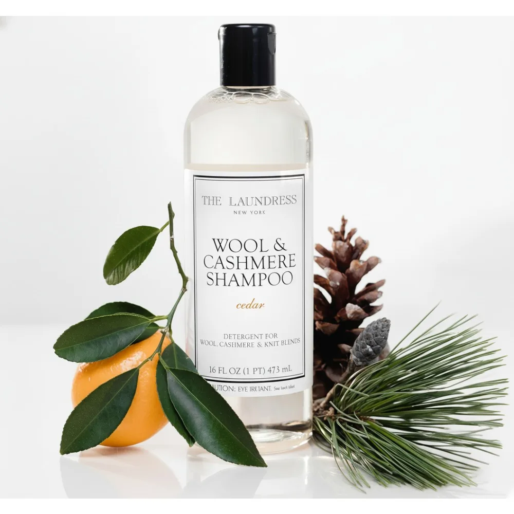 

Premium Wool & Cashmere Shampoo - Double Concentrated Cedar Scent - Gentle Hand/Machine Wash for Delicate Fabrics