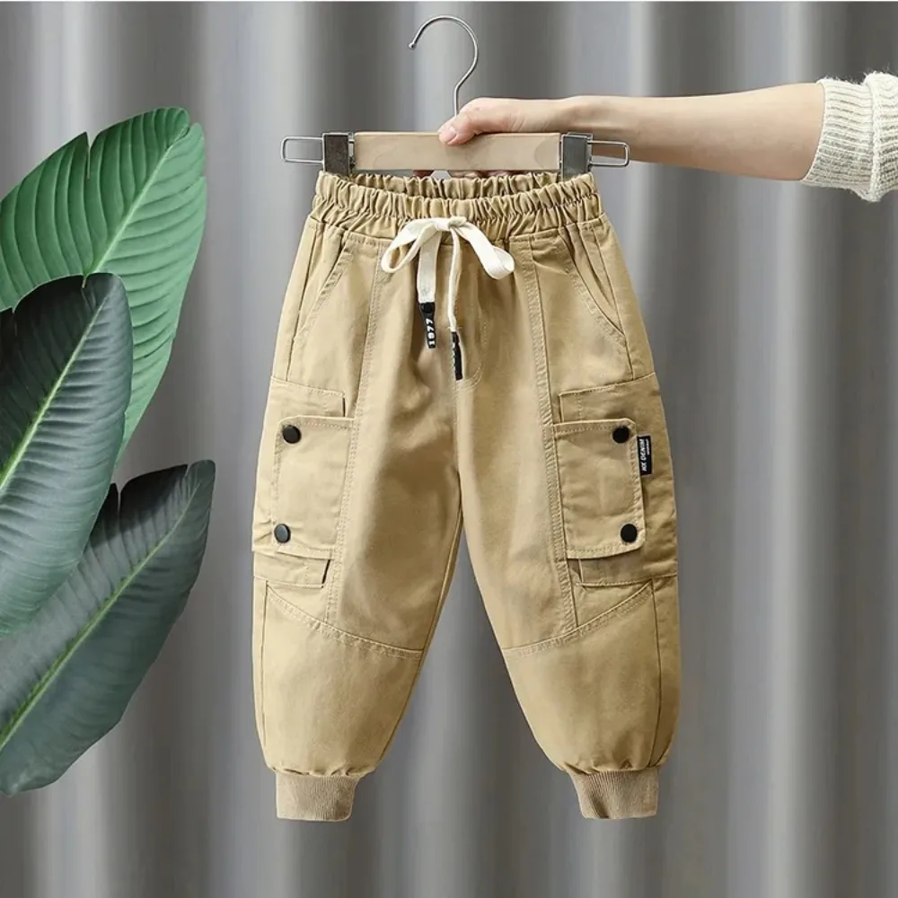 Children\'s Pants New Spring and Autumn Boys Pants Children\'s Korean Version Handsome Cargo Pants Kids Trousers