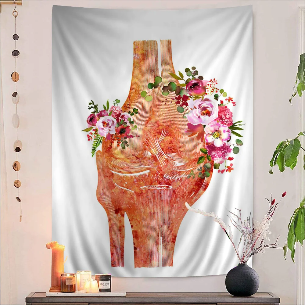 Abstract Medicine Anatomy Anime Tapestry Hanging Tarot Hippie Wall Rugs Dorm Wall Hanging Sheets