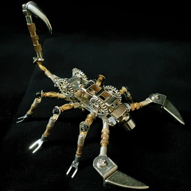 Mini Mechanical Scorpion Model Kit Diy Full Metal Assembly Toy 3d Puzzle Insect Metallic Punk Decoration Toy Gifts for Men Kids