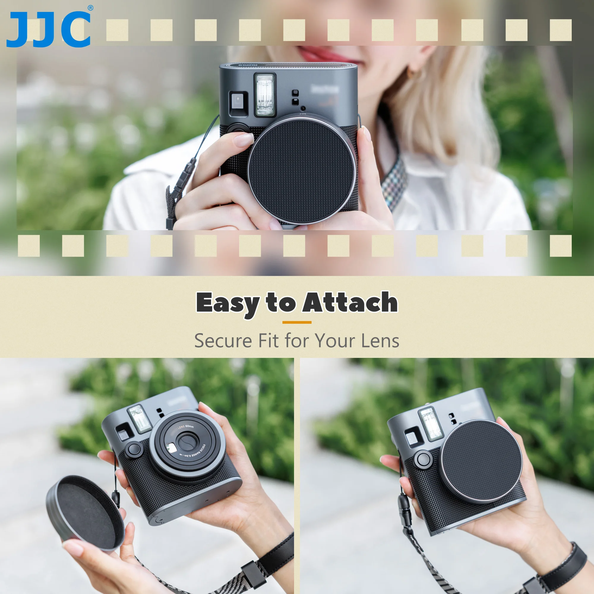 Крышка объектива JJC в стиле ретро для Fujifilm instax mini 41, алюминиевая защита от пыли и царапин, легкая крышка объектива камеры с мягким EVA