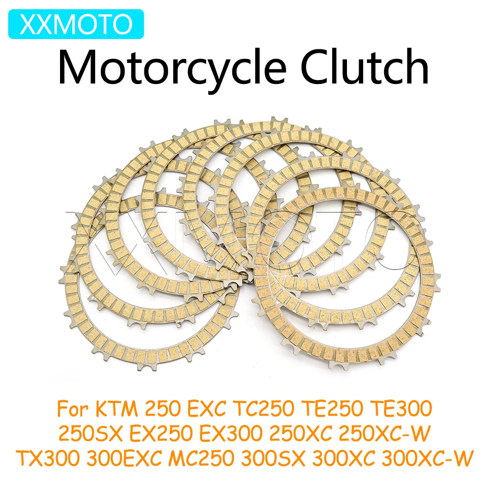 

For KTM 300 250 EXC TC250 TE250 300 250SX EX250 300 250XC TX300 MC250 300SX 300XC Motorcycle Clutch Plates Friction Disc Kits