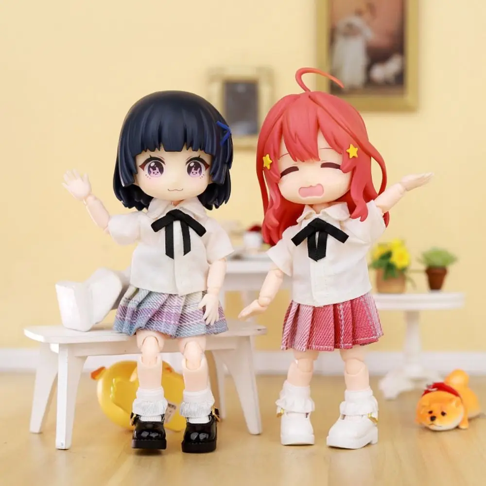 

JK Ob11 Кукольная форма, одежда в полоску в японском стиле Ob11, униформа, шорты, юбка, винтажная милая кукла, винтажное платье горничной, кукла 1/12bjd