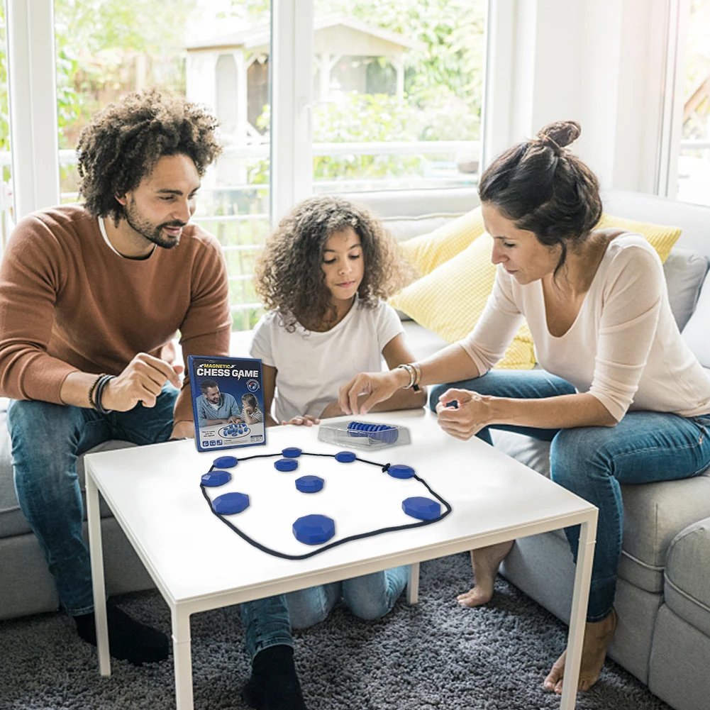 لعبة الشطرنج المغناطيسية، لعبة المغناطيس التفاعلية، ألعاب الطاولة الإستراتيجية، ألعاب المغناطيس بالحجارة للعائلة للأطفال والكبار #5