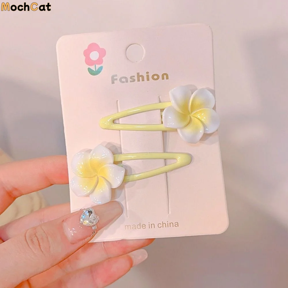 

Заколка для волос с цветком плюмерии, аксессуар для волос, заколка-невидимка с цветком, желтая традиционная заколка-барретка с цветком, свадебная заколка
