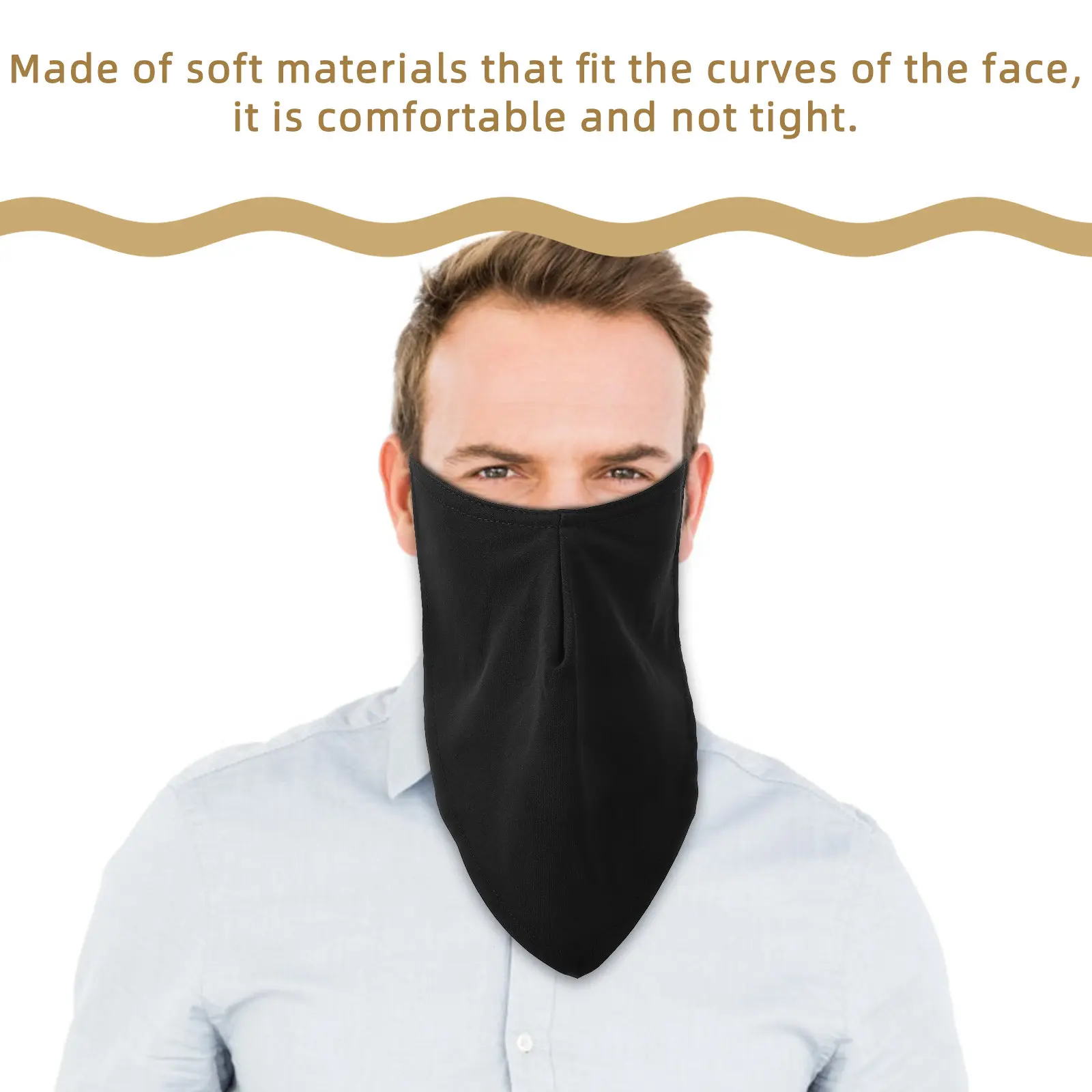 Beard Cover for Men Face Mask Facial Mask Breathable Windproof Soft Detachable Washable Outdoor Face Cover Sleek Stylish Beard