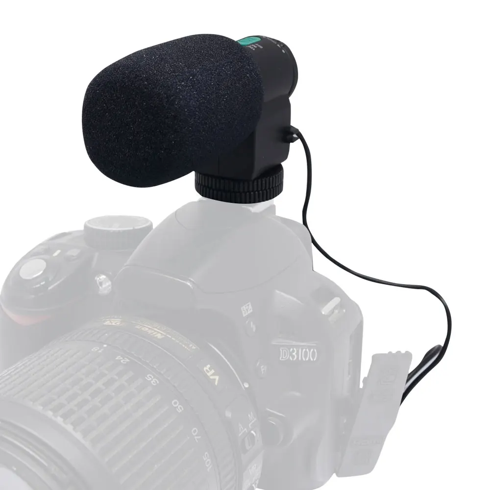 Mcoplus 3.5mm Plug Camera Microphone for Canon Nikon 5DII 5DIII 600D 650D 700D 6D 7D 60D D7100 D7000 D5200 D5100 Camera /for PC