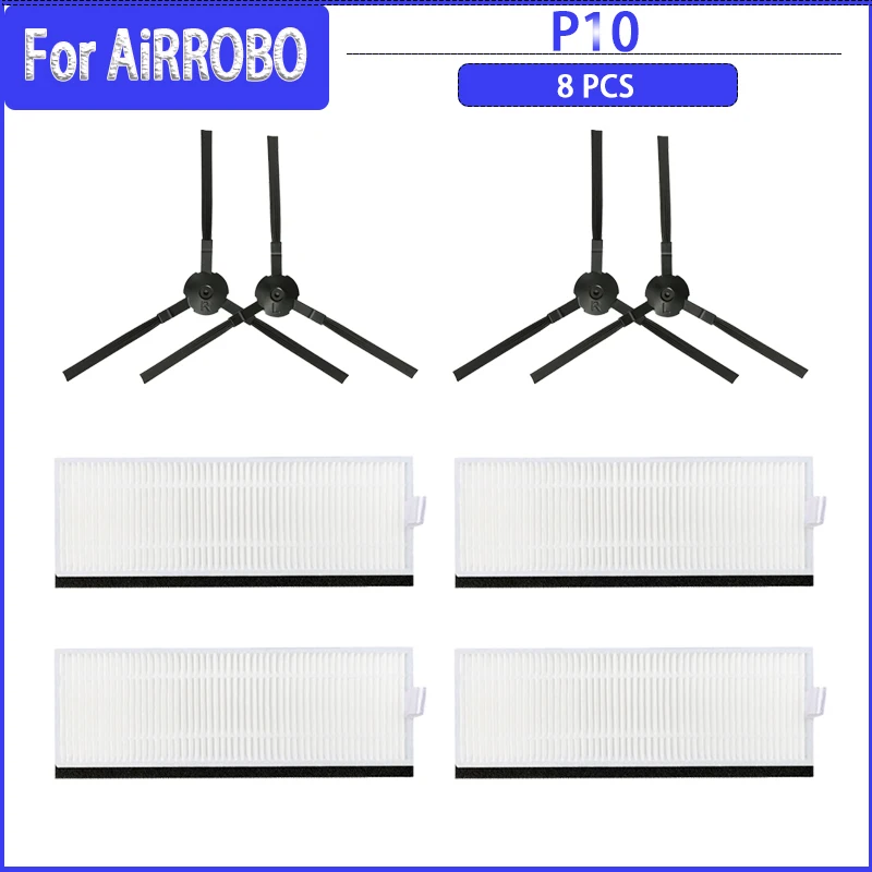 อะไหล่เปลี่ยนสำหรับเครื่องดูดฝุ่น P10 airrobo แปรงข้างอุปกรณ์เสริมตัวกรองก่อน HEPA