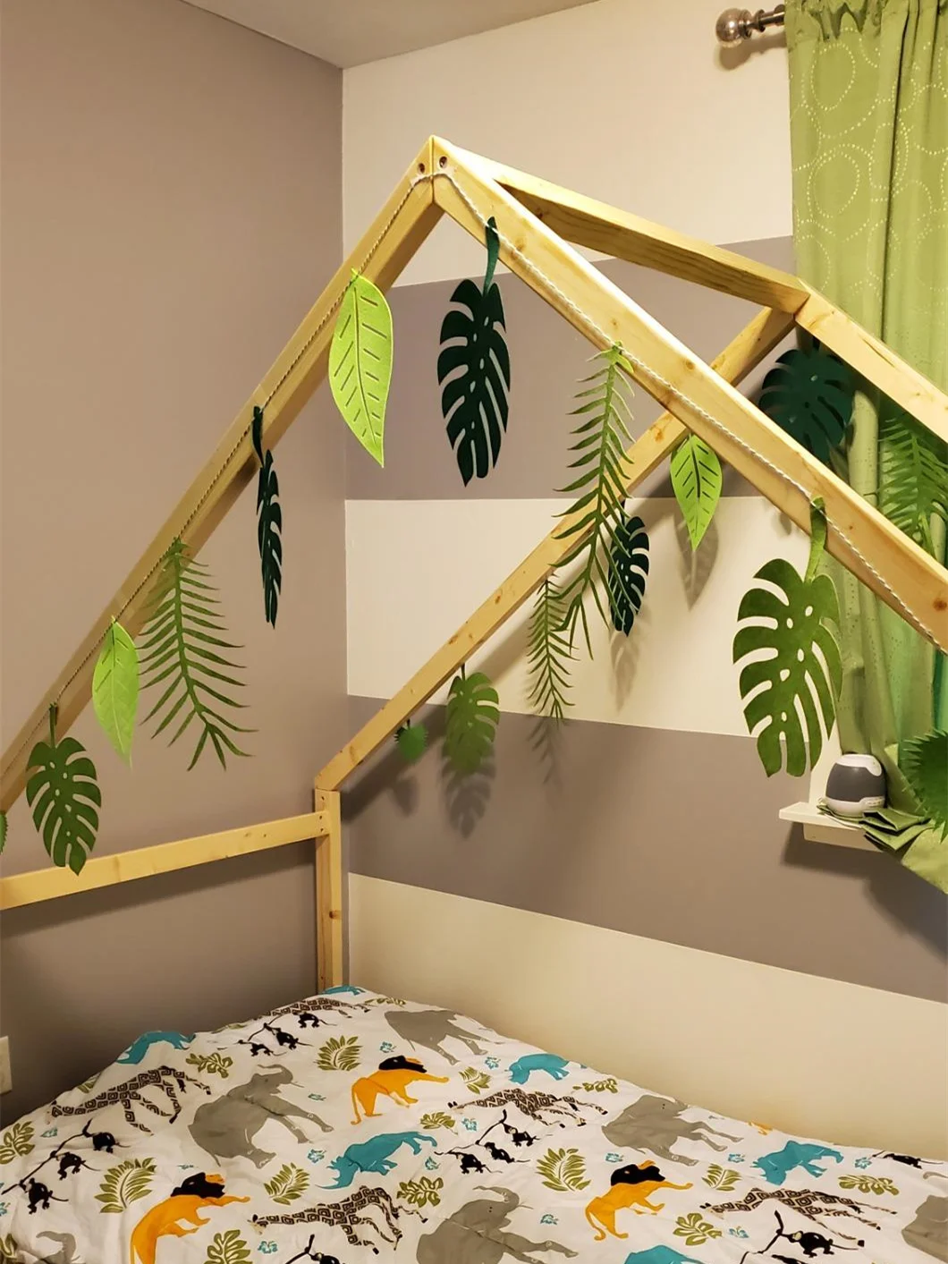 2 stücke tropische Blatt Banner Hawaii Luau Party Blätter Girlande Sommer Strand Thema Hochzeit Geburtstags feier Dekor – Detail 2