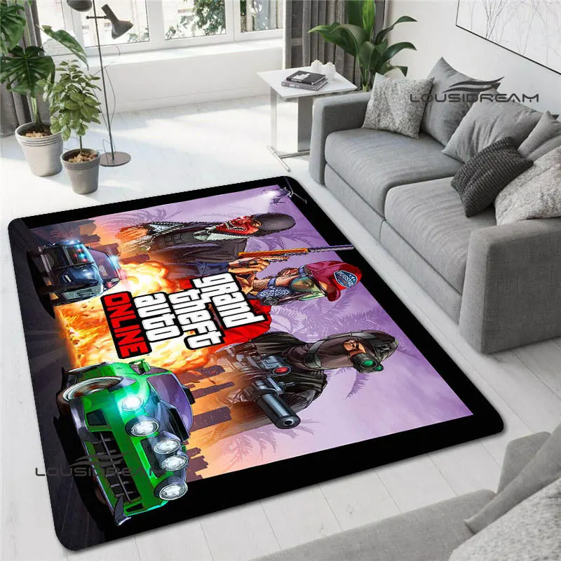 grand theft auto games printed carpet living room bedroom beautiful carpet non-slip doormat photography props birthday gift