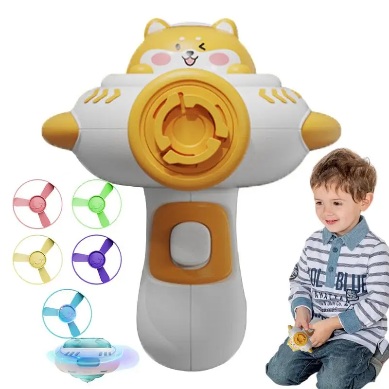 Light Up Spin Tops For Kids Flashing Animal Rotating Toys LED Flashing Animal Spinner Tops Fun Educational Girls Boys Toddler