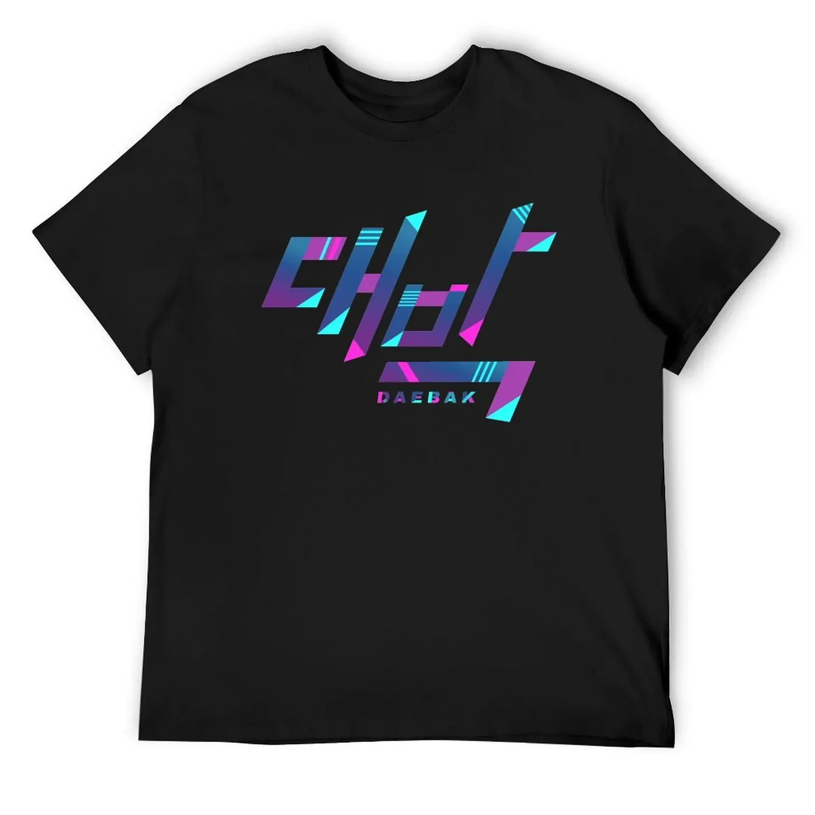 Daebak Neon Vaporwave T-Shirt graphic shirts oversized graphic tee slim fit t shirts for men