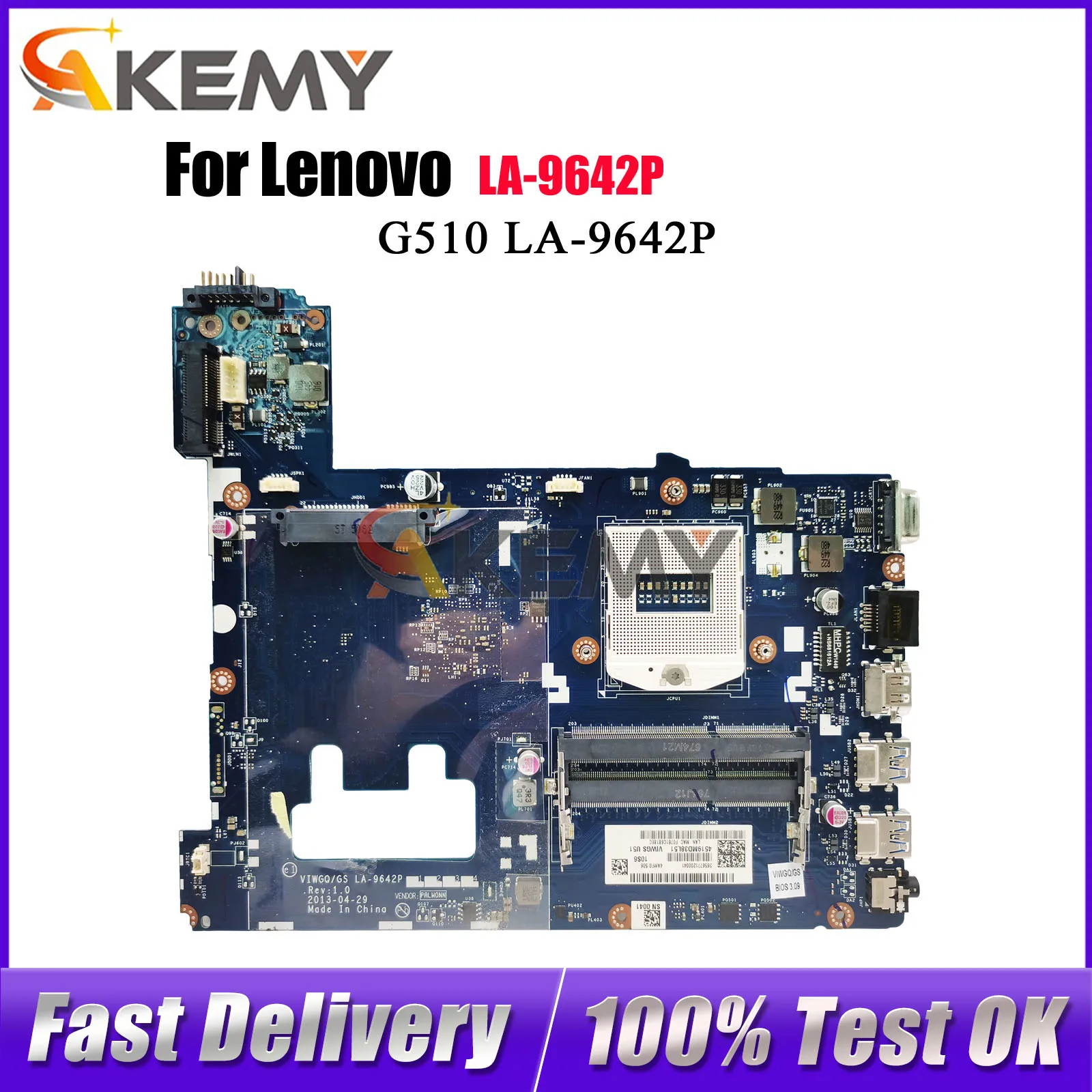 สำหรับเลอโนโว ไอเดียแพด G510 LA-9642P แล็ปท็อปเมนบอร์ด HM86 DDR3 100% ทดสอบ OK