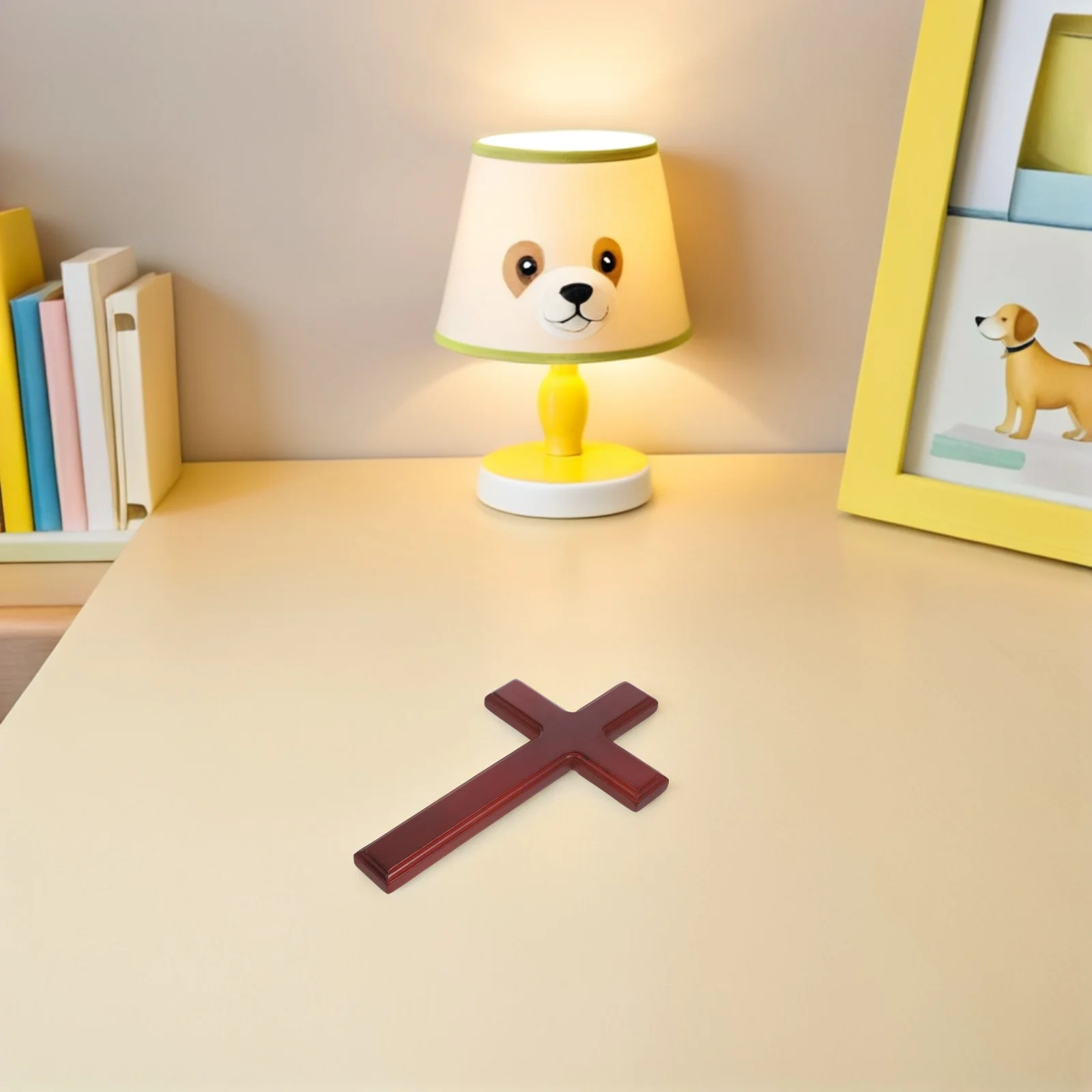 

Wooden Cross Handheld Prayer Crucifix Smooth Finish 25cmx14.7cm Portable Christian Cross for Holiday Church Worship