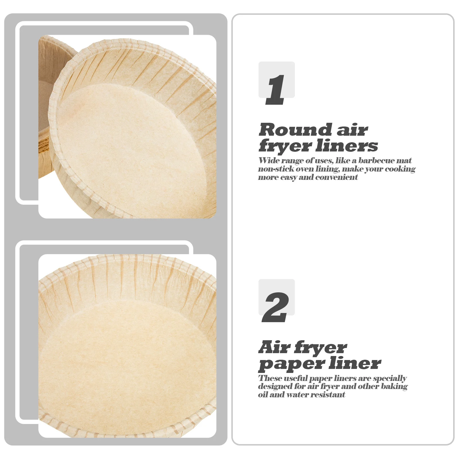 

10Pcs Silicone Baking Paper Liners Non-Stick Round Air Fryer Tray Liners Oven Bbq Mat Air Fryer Accessories Round