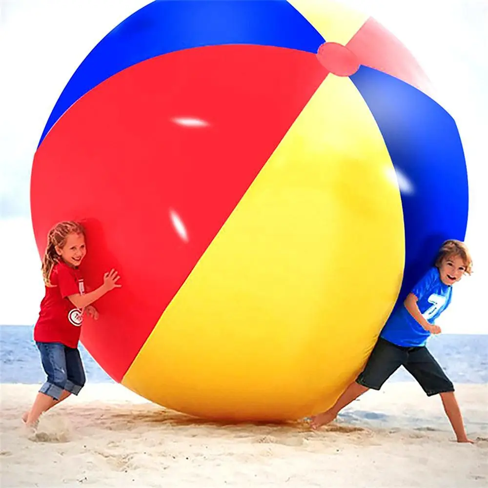 100/150cm Giant Inflatable Beach Ball Summer Outdoor Pool Ball Bath Inflatable Toy Children Toy Ball Water Beach Swimming