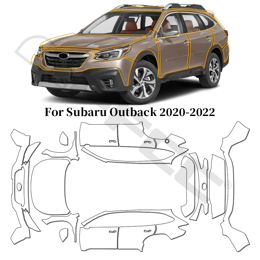 

Защитная пленка для краски из ТПУ для Subaru Outback 2020 2021 2022, предварительно вырезанная PPF, против царапин, прозрачный бюстгальтер, наклейка, аксессуары