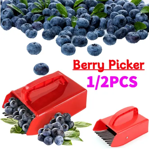 Plastic Blueberry Picker Scoop Berry Picker with Metal Comb Huckleberry Picking Rakes for Easier Berry Harvester for Blueberries