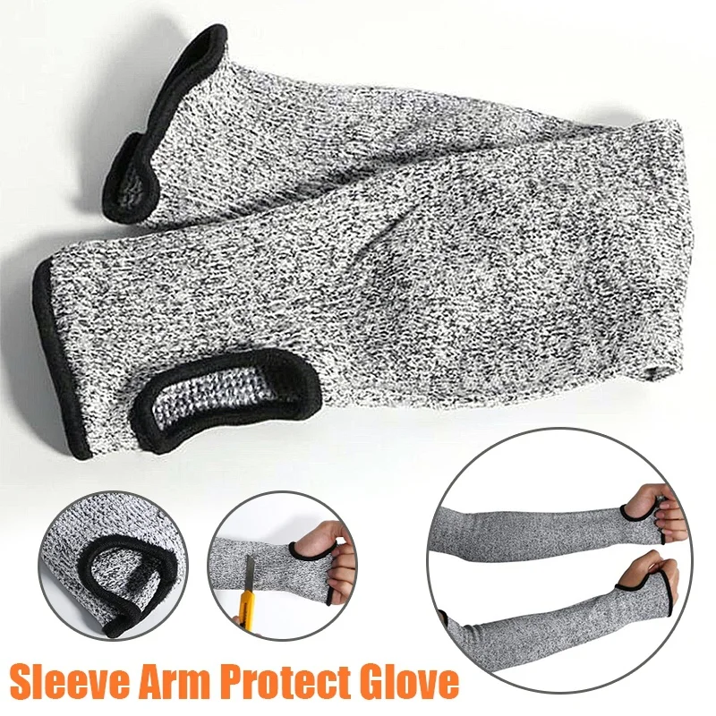 Manicotto da braccio resistente al taglio di livello 5 Guanti da cucina in rete HHPE Manicotti protettivi antitaglio per attrezzi da macellaio